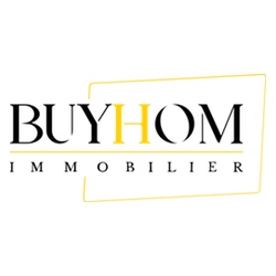 logo agence immobilière low cost en ligne buyhom